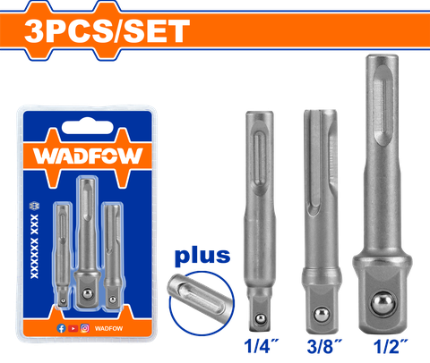 Bộ 3 Đầu Chuyển Đổi Đầu Tuýp Đuôi Gài WADFOW WSV4K02