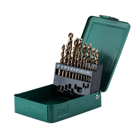Bộ 19 Mũi Khoan Sắt Chuôi Tròn Thép HSS SATA 52819