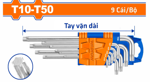 Bộ 9 Chìa Lục Giác Sao T10-T50 WADFOW