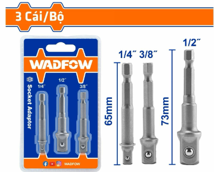 Bộ 3 Đầu Chuyển Đầu Tuýp WADFOW WSV4K01