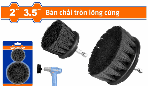 Bộ 2 Bàn Chải Tròn Lông Cứng WADFOW WND3402