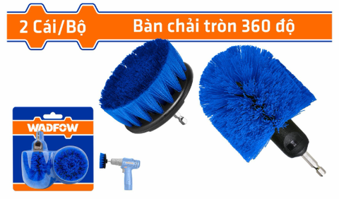Bộ 2 Bàn Chải Tròn Và Bài Chản Tròn 360 Độ Lông Thường WADFOW WND2402