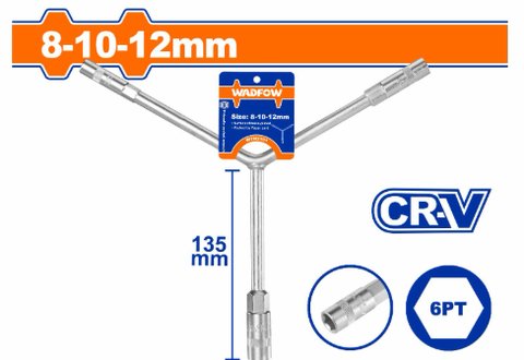 Tay Vặn Chữ Y Đầu Lục Giác 8-10-12mm WADFOW