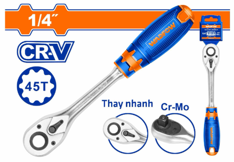 Tay Vặn Đầu Tuýp 1/4 Inch 45T WADFOW