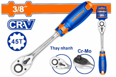 Tay Vặn Đầu Tuýp 3/8 Inch 45T WADFOW
