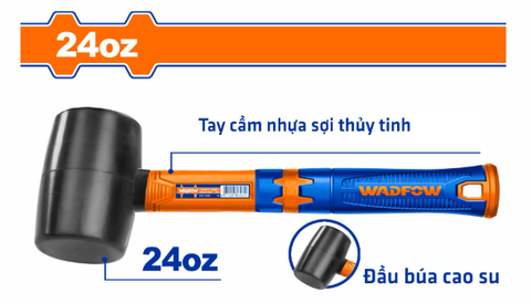 Búa Tạ Cao Su Đen 660g WADFOW