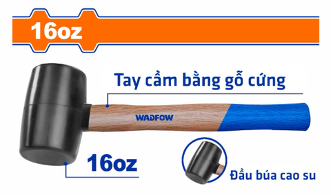 Búa Tạ Cao Su Đen 450g WADFOW