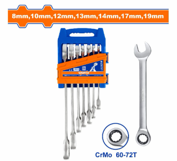 Bộ 7 Cờ Lê Vòng Miệng Tự Động 8-19mm WADFOW WSP4207