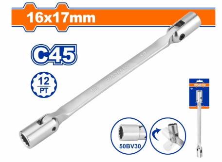 Cờ Lê 2 Đầu Tuýp Lắc Léo 16x17mm WADFOW