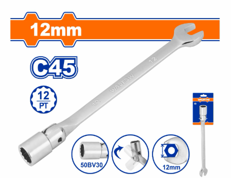 Cờ Lê Tuýp Lắc Léo 12mm WADFOW