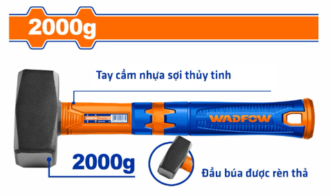Búa Tạ Đầu Vuông 2000g WADFOW