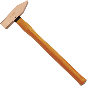 Hammer, Cross Pein Engineers' With Wooden Handle, WEDO, Non-Sparking, Be-Cu, BE186A Series, 500g-5000g