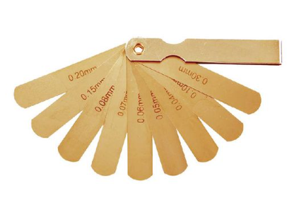 Filler Gauge, BR319-1002, Brass, 0.05-1.0mm, WEDO, Non-Sparking