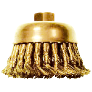 Cup Brush,knot wire, BR290A-1002, Brass, Φ100x30mm, WEDO, Non-Sparking