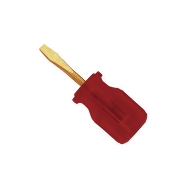 Stubby Slotted Screwdriver, WEDO, Non-Sparking, Al-Br, AL260A Series, 3x36mm-6x36mm