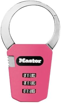Móc Cài Khóa Vali, Túi Xách Và Dây Ràng Vali Master Lock 1550EURDCOL, Màu Đen, Xanh Dương, Hồng, Xanh Lá Cây