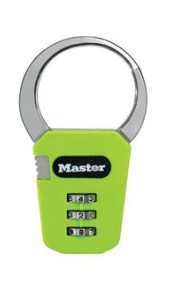 Móc Cài Khóa Vali, Túi Xách Và Dây Ràng Vali Master Lock 1550EURDCOL, Màu Đen, Xanh Dương, Hồng, Xanh Lá Cây