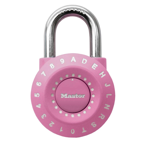 Khóa Tủ Locker Master Lock 1590 DPNK, Màu Hồng, Trắng