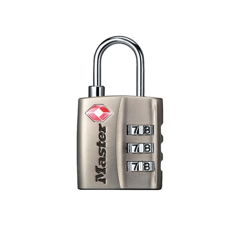 Khóa Vali, Túi Xách Có Logo TSA Master Lock 4680EURDNKL, Màu Nikel