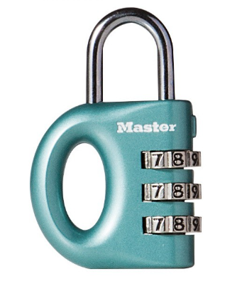 Khóa Vali, Túi Xách Mở Số Master Lock 633EURD, Màu Xanh Dương, Đỏ, Xanh Lá Cây, Tím