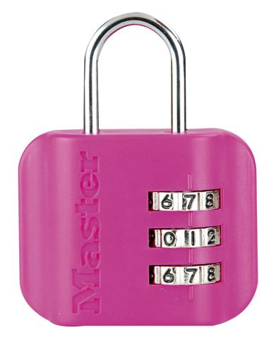 Khóa Vali, Túi Xách Mở Số Master Lock 4670EURDCOL, Màu Xanh Dương, Hồng, Xanh Lá Cây, Tím