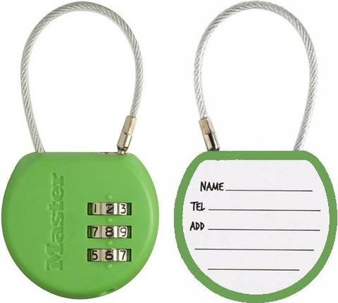Khóa Vali, Túi Xách Mở Số Master Lock 4671EURDCOL, Màu Xanh Dương, Hồng, Xanh Lá Cây, Vàng, Cam