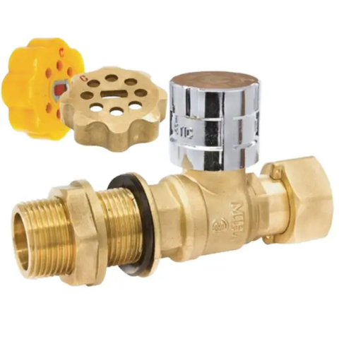 Van Bi Đồng Hồ Nối Tĩnh Khóa Từ MIHA - PN 16, DN 15