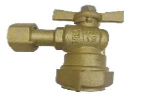 Van Góc Liên Hợp Có Van 1 Chiều Tay Bướm Đồng MIHA - PN 16, DN 15