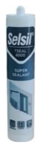 Selsil Tseal 8000 Super Sealant - Chất Trám Đa Dụng T8000 Gốc Acrylic Và Silicone, 300ml, Xám, 25 Chai/Thùng