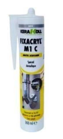 Kerakoll Fixacryl M1C - Silicone Chống Cháy M1C, 300ml, Xám Tôn, 12 Chai/Thùng