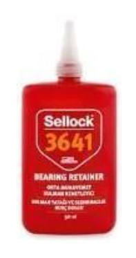 Selock 3641 - Keo Định Vị, Chống Trượt Bạc Đạn Bear Retainer 3641, 50ml, Đỏ, 12 Chai/Hộp