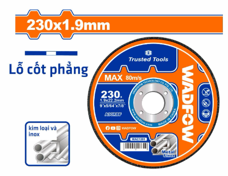 Đá Cắt Kim Loại 230x1.9x22.2mm WADFOW