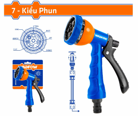 Vòi Xịt Tưới Cây 7 Chế Độ WADFOW WSN1E07