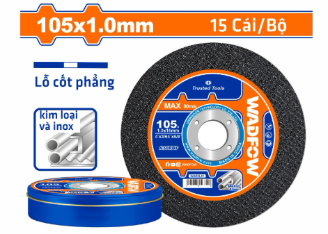 Bộ 15 Đá Cắt Kim Loại 105x1x16mm WADFOW