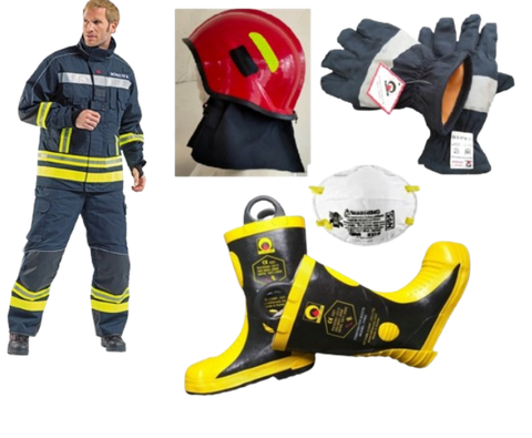 Combo Bộ Trang Phục Chống Cháy Nomex, 5 Món KT Fire KTFSN700, Màu Xanh Đen