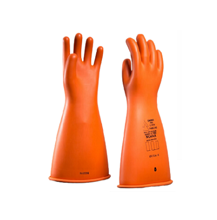 Găng Tay Cách Điện Novax Class 4 36000V, Dày 3.5 Mm, Màu Cam
