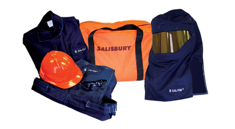 Bộ Quần Áo Chống Hồ Quang Điện 12 CAL Salisbury SK12RGL-PP, Cỡ L, Màu Đỏ Và Ghi Xám
