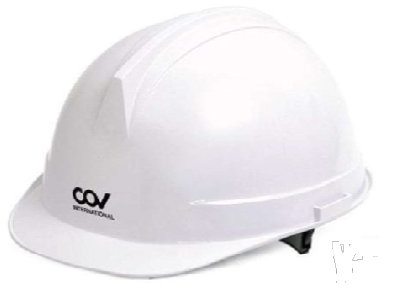 Nón Bảo Hộ Lao Động COV VINAH-E006 Có Tai 2 Bên, Màu Trắng