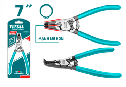 Kìm Mở Ngoài Phe Đầu Cong 180mm Total
