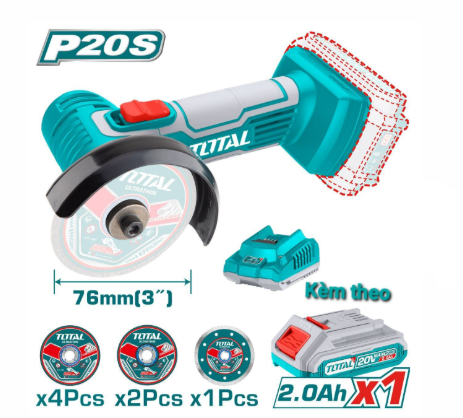 Máy Cắt Và Mài Mini Dùng Pin 20V Total