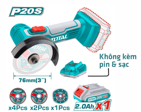 Máy Cắt Và Mài Mini Dùng Pin 20V Total TAGLI7601 (solo)