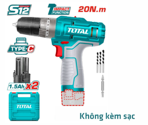 Máy Khoan Động Lực Dùng Pin 12V Total