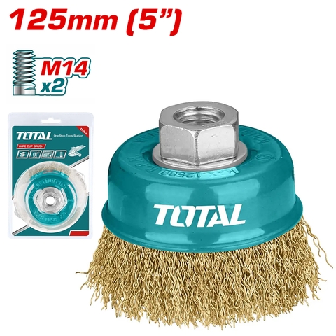 Chén Cước Đánh Gỉ Bằng Thau 125mm Total TAC31051 -