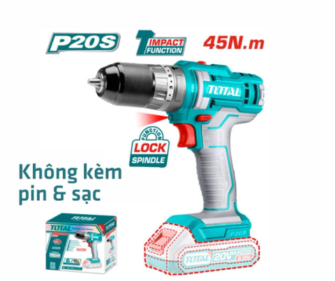 Máy Khoan Động Lực Dùng Pin 20V Total TIDLI201455 (solo)