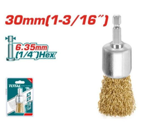 Chổi Đánh Gỉ Mạ Đồng Chuôi Lục Giác 6.35x35mm Total