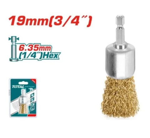 Chổi Đánh Gỉ Mạ Đồng Chuôi Lục Giác 6.35x19mm Total