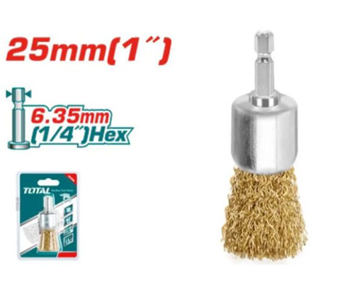 Chổi Đánh Gỉ Mạ Đồng Chuôi Lục Giác 6.35x25mm Total
