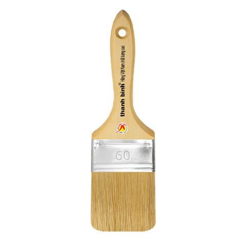 60mm Cọ Sơn Cán Gỗ Thanh Bình - Cọ Tây Ban Nha 1TBN6, 12 Cây / Lố