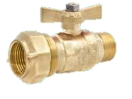 Van Bi Đồng Hồ Tay Bướm Đồng Khớp Nối Động MIHA - PN 16, DN 15