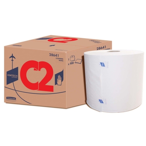 Cuộn Giấy Lau Thấm Dầu Kimberly Clark KIMTECH C2 JUMBO ROLL WIPERS 28641, 34.3x30.9cm, 1 Cuộn x 900 Tờ/Thùng